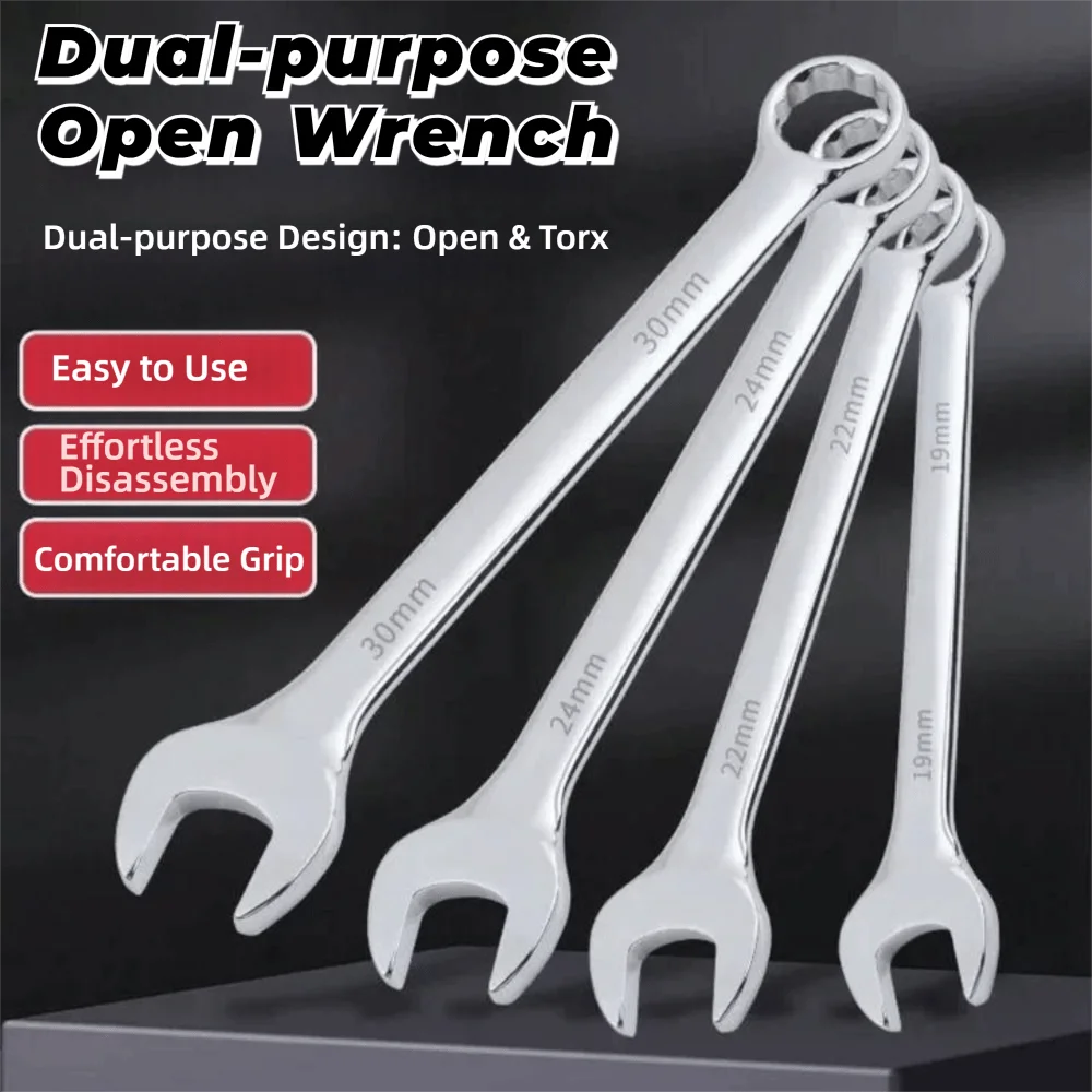 Hand Tool 6-32mm Combination Wrench Metric Opened Ring Open Box End Wrench Chrome Vanadium Steel Repair Wrench Car Repair