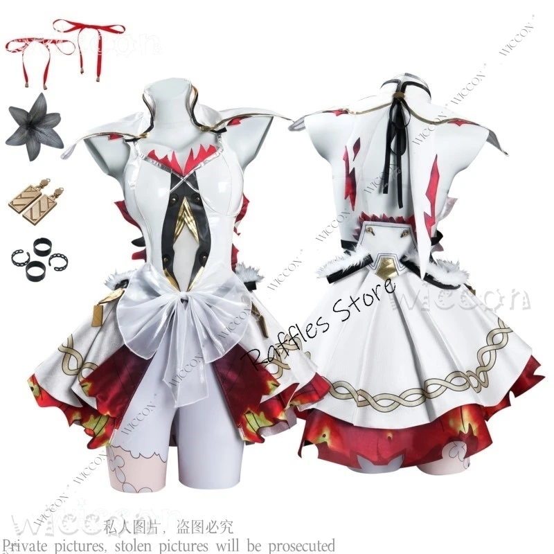 Chun New Role Play Wuthering Waves Cosplay Costume Wig Fashion Sweet Uniform Dress Full Set Halloween Party XS-XXXL Halloween