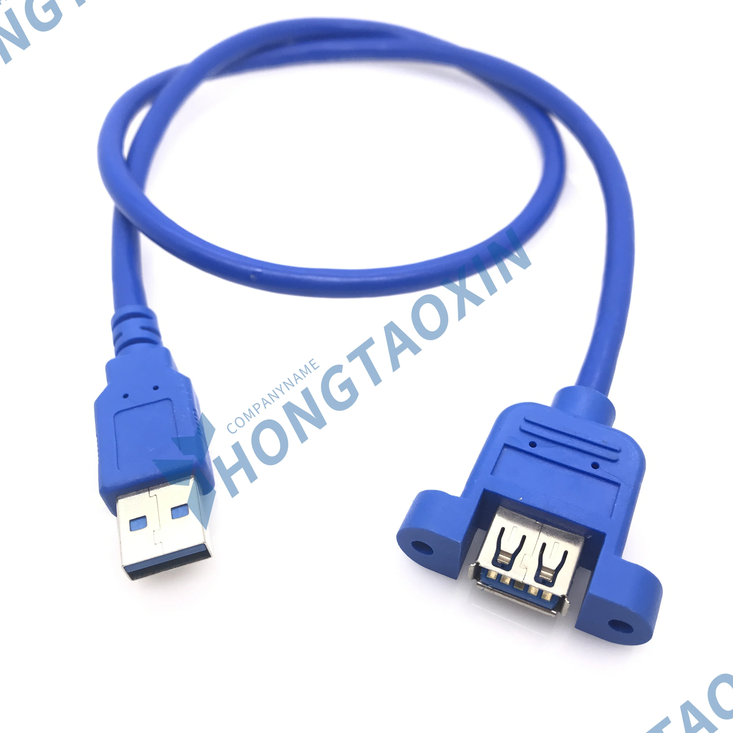 High Speed USB 3.0 Male To Female USB 3.0 Extension Cable Wire Computer Host Panel Mount Screw USB Connector Adapter
