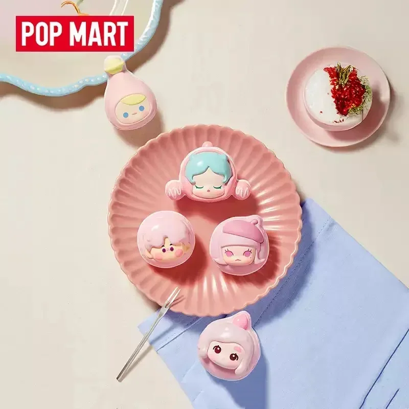 البوب مارت البوب الفول معكرون الحلوى سلسلة صندوق أعمى تخمين حقيبة اللعب الأصلية دمية لطيف أنيمي الشكل الحلي هدية