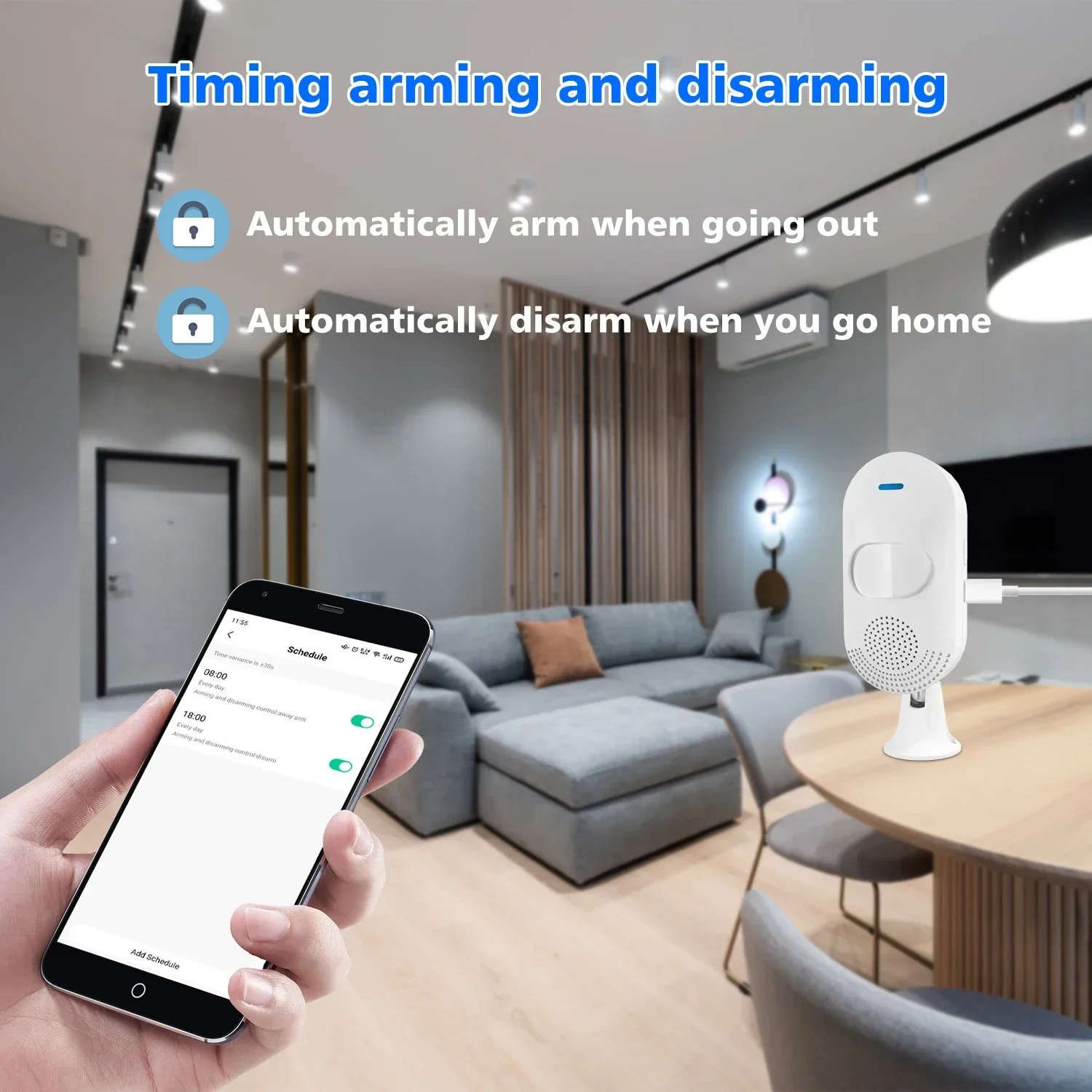 Tuya-Sensor antirrobo para el hogar, alarma infrarroja, Detector de movimiento, Sensor PIR, aplicación Smart Life, protección de seguridad, aplicación de Monitor remoto