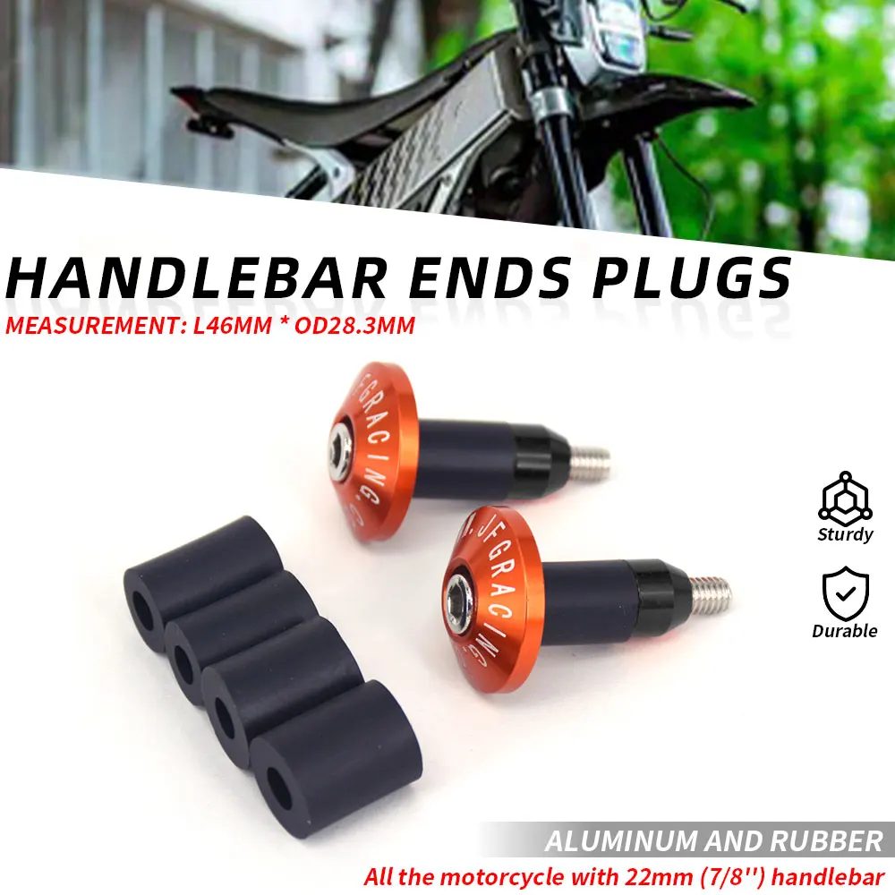 Tapones de manillar CNC para motocicleta KTM Duke EXC EXCF XC XCF XCW XCFW MX EGS SX SXF SXS SMR 125 250 350 450 JFG