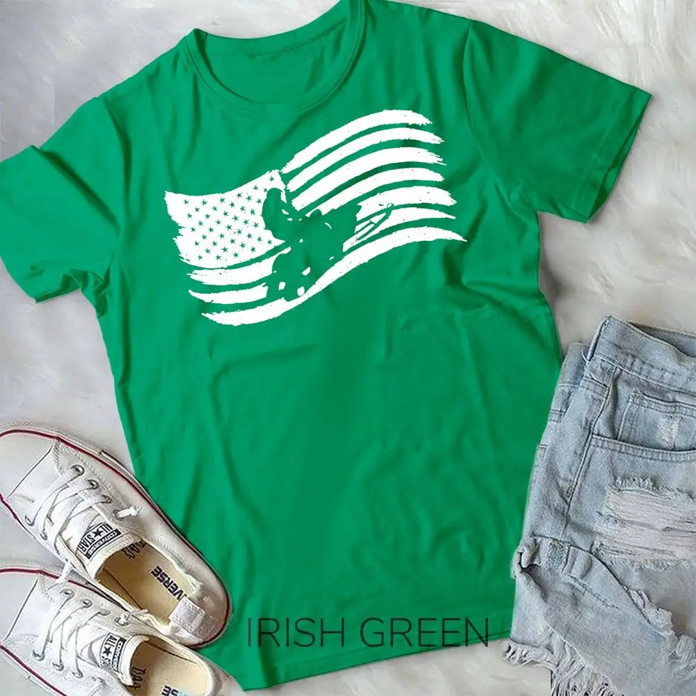 American Flag T-Shirt For Snowmobile Rider Vintage Look T-shirt