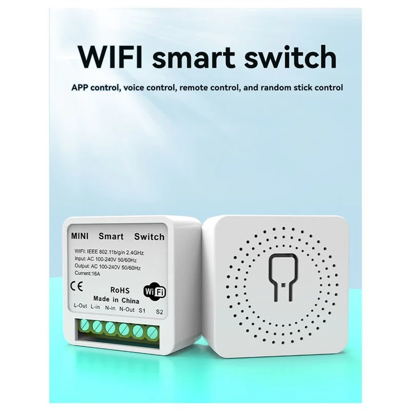 

M16K-10PCS 16A Умный выключатель света Wi-Fi модуль 2-стороннего управления работает с Tuya Smart Life Alexa Google Home