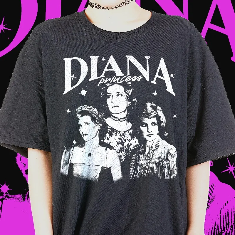 Camiseta vintage de la princesa Diana, camiseta de princesa, ropa de calle, camiseta holgada y transpirable de verano para hombres y mujeres