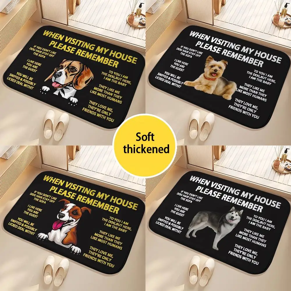 

Cute Dog Welcome Floor Mat Printed large carpets living room and bedroom carpets bathroom anti slip door MATS small carpets
