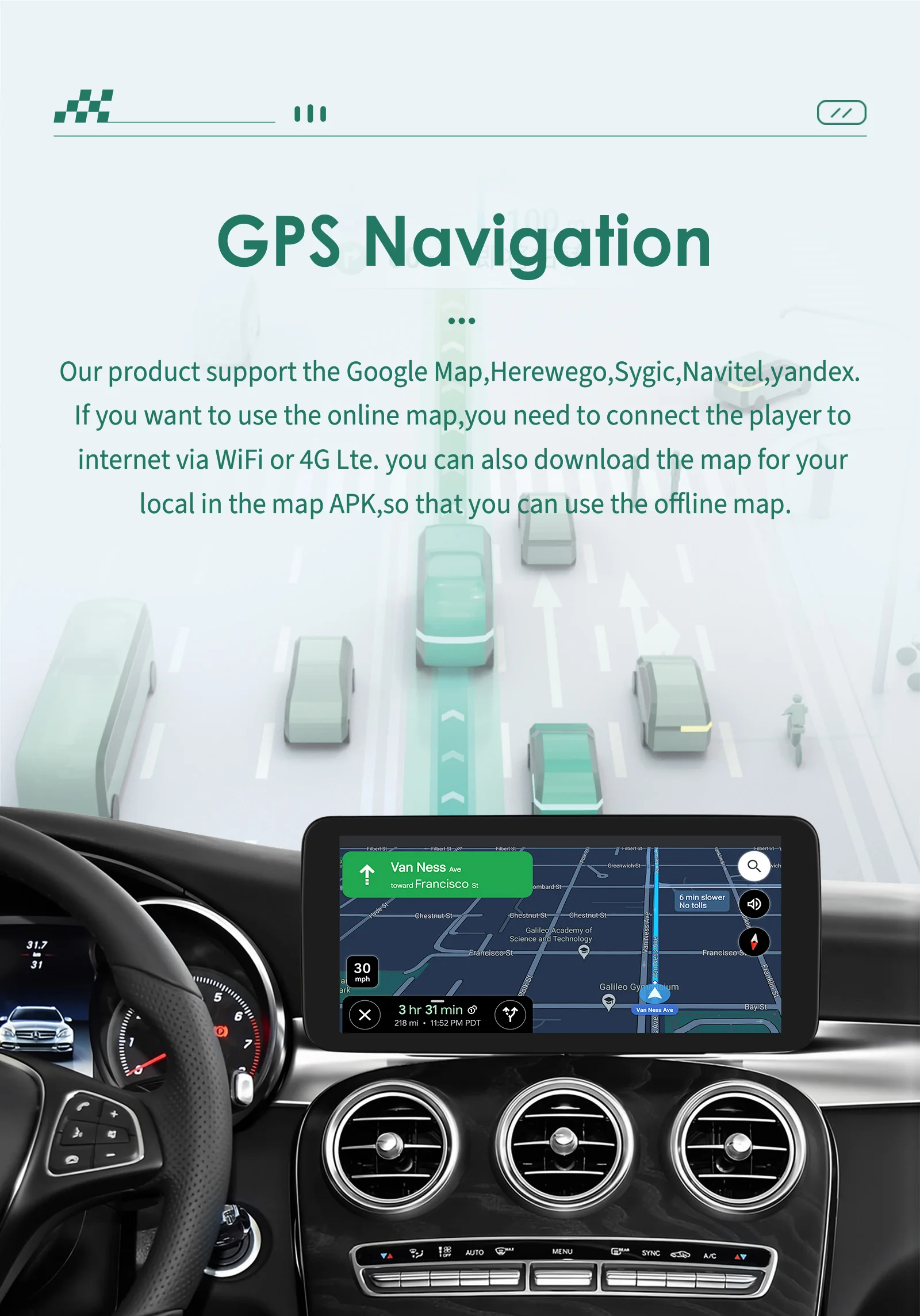 4G Carplay Android 13 Autoradio لمرسيدس بنز C-Class W205/ GLC X253 NTG 5.0 2015-2018 مشغل وسائط متعددة نظام تحديد المواقع شاشة ستيريو