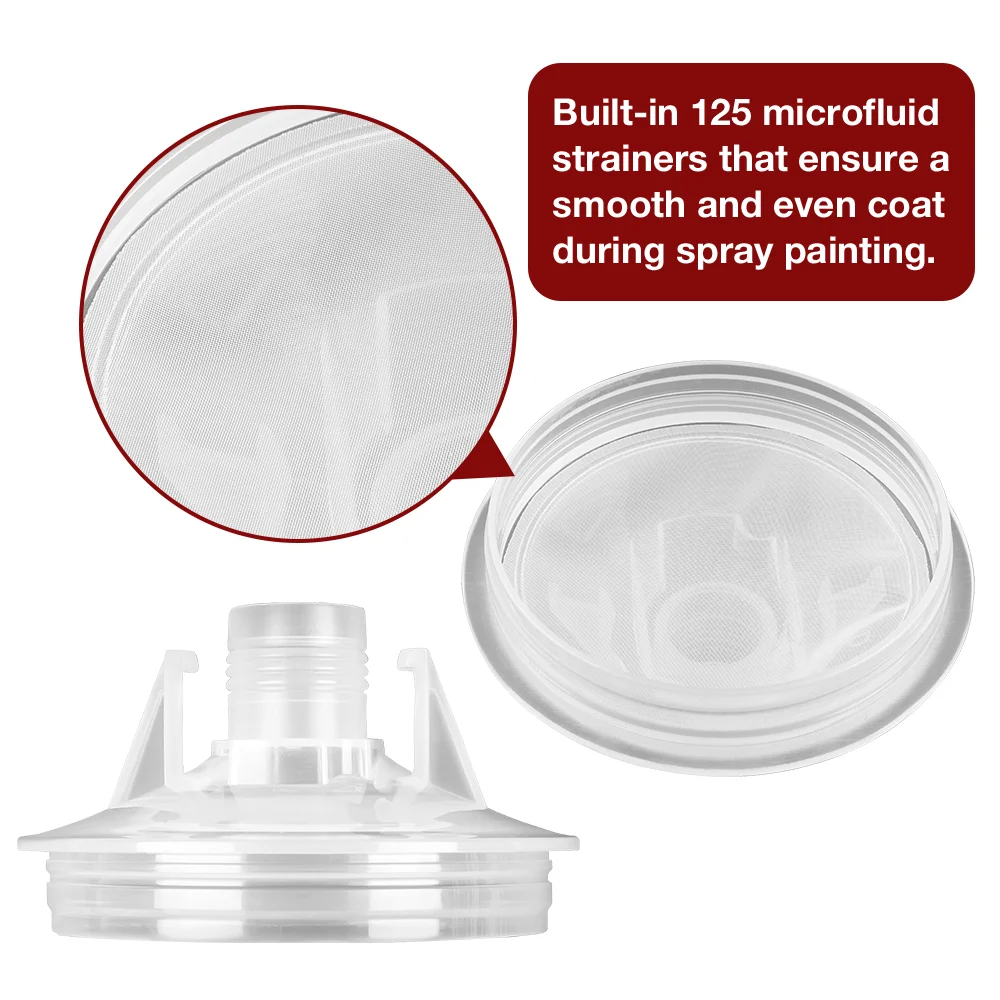 15 قطعة من أكواب خلط الطلاء الخاصة بمسدس الرش، خزان مسدس الرش السريع H/O سعة 5.6 أونصة/160 مل، كوب طلاء يمكن التخلص منه مع محول كأس مسدس الرش M14