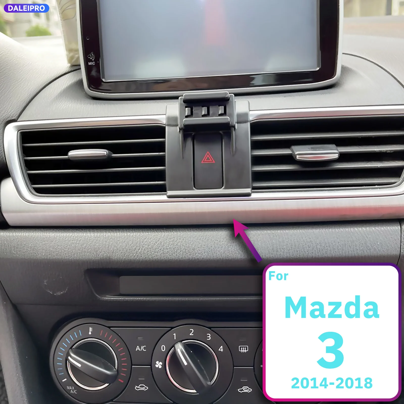 For Mazda 3 2014-2017 2018 BM BN Axela Vehicle-Specific Phone Holder Base Smart Car Phone Mount 66W Charging Holder Accessories