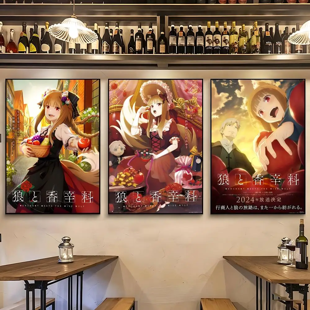 Anime-Spice and WolfS Poster Coffee Shop Wall Decor – Hotel Room Print, Living Room Art Poster - view 2