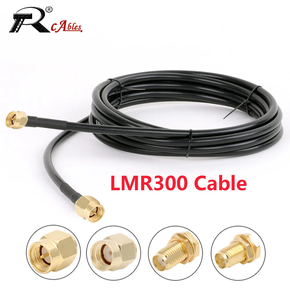 

1PC 50-5 RF Coaxial Cable LMR300 Cable SMA Male Female to SMA Male Female Connector Antenna Extension Cable 50Ohm Low Loss