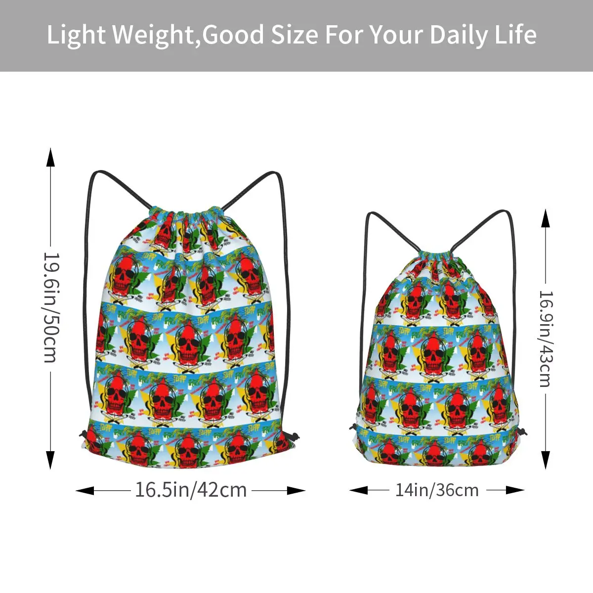 Popular Jamaican Phrases Backpacks Multi-function Drawstring Bags Shoes Bag Book Bags for Man Woman Students