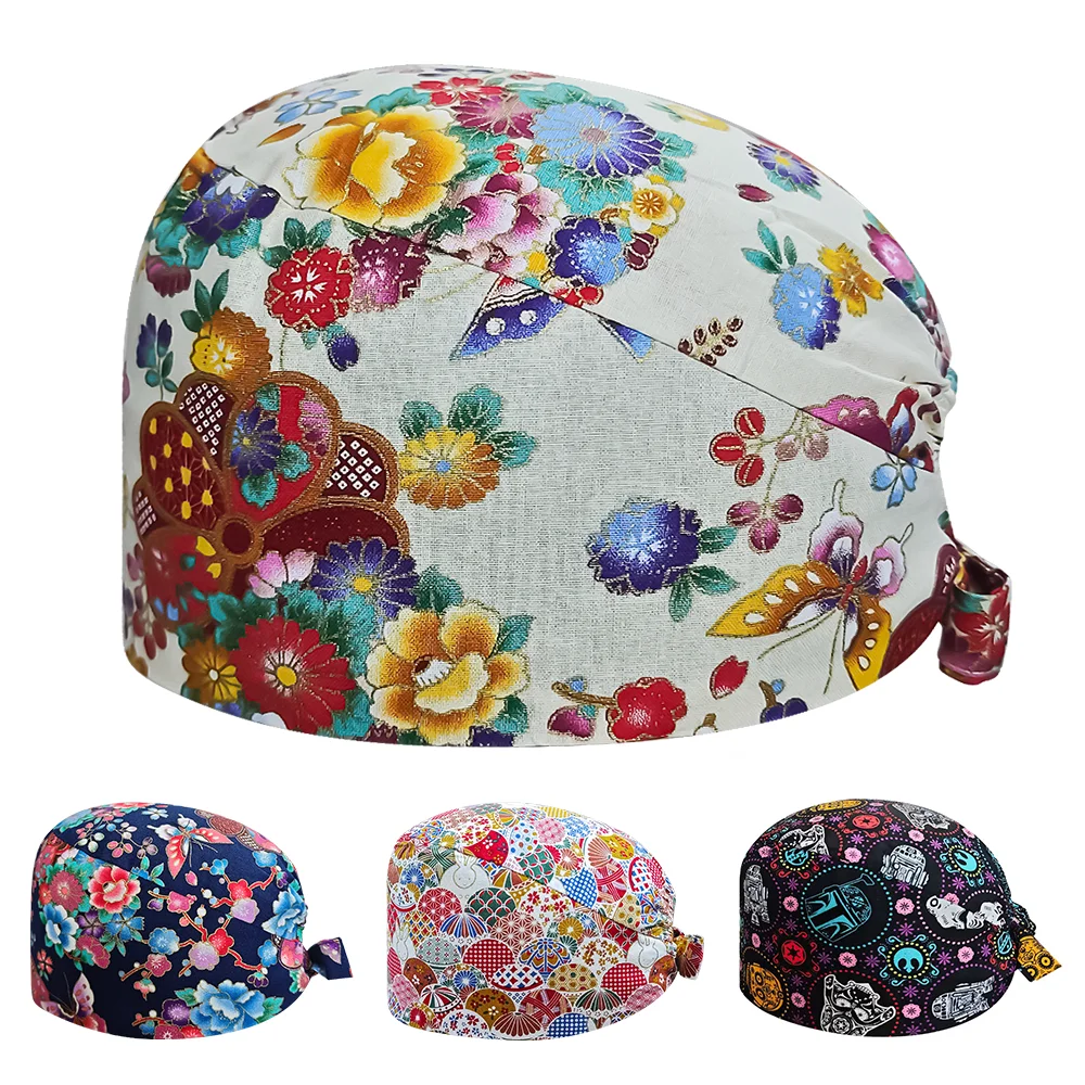 

NEW Medical Surgical Nurse Scrub Caps Cotton Anesthesia Doctor Surgeon Hat Women Men Dental Orthopedics Gynaecology Surgery Caps