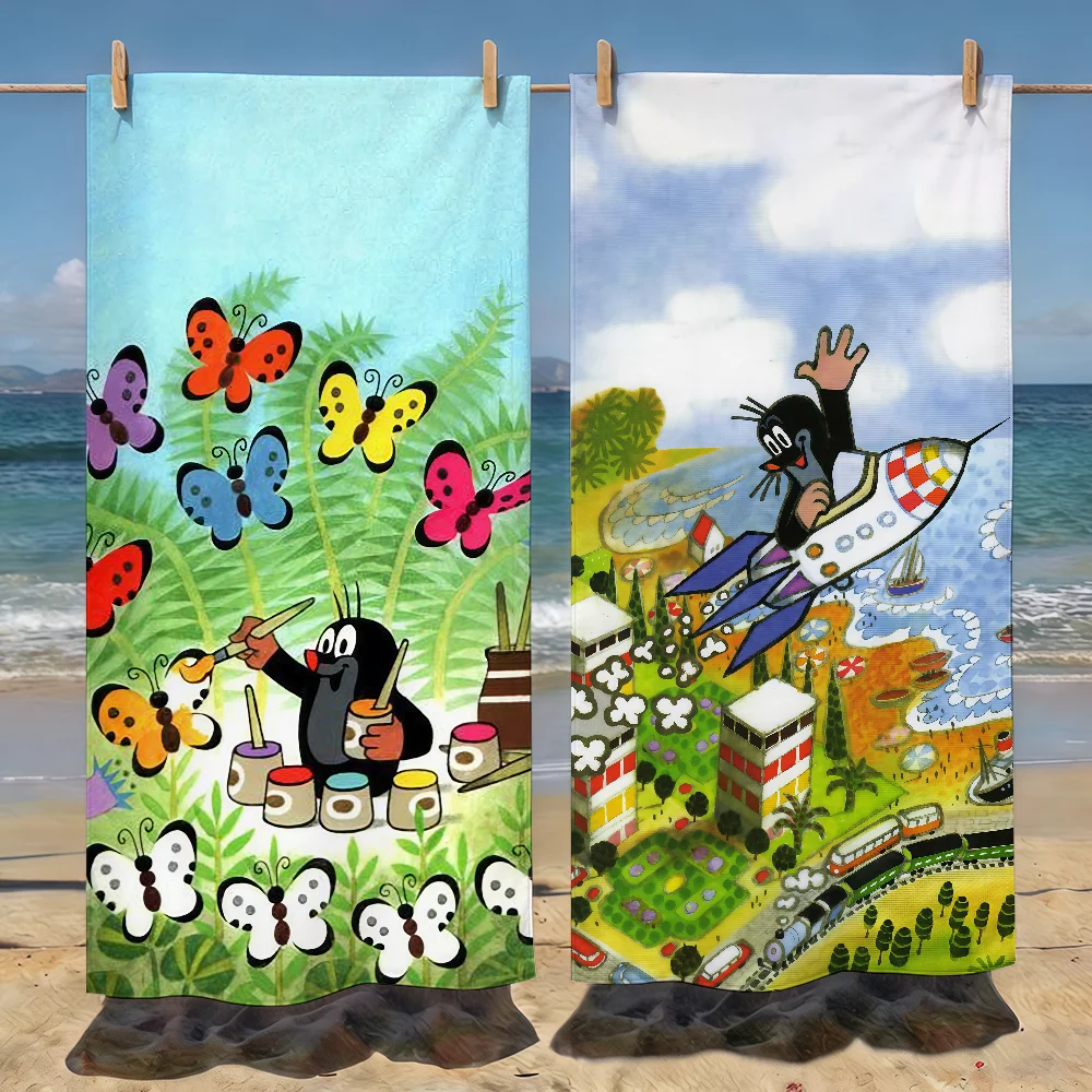 Anime Story Of Moles Krtek Towel Soft Pool Gift For Travel Gym Shower Camping Quick Dry Sports Beach Towels