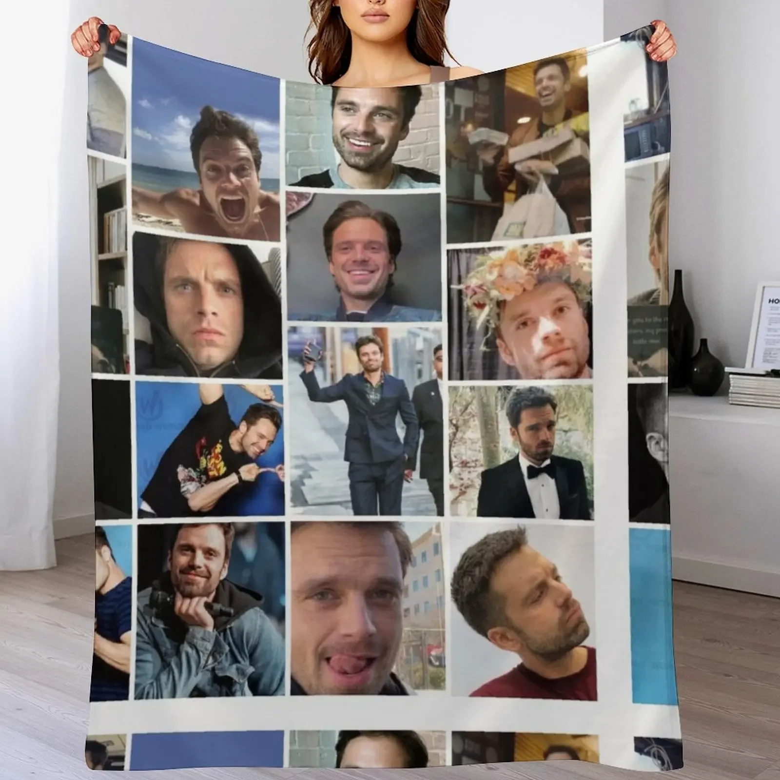 

sebastian stan killin' all the ladies Throw Blanket Portable Lightweight Blanket for Travel Camping