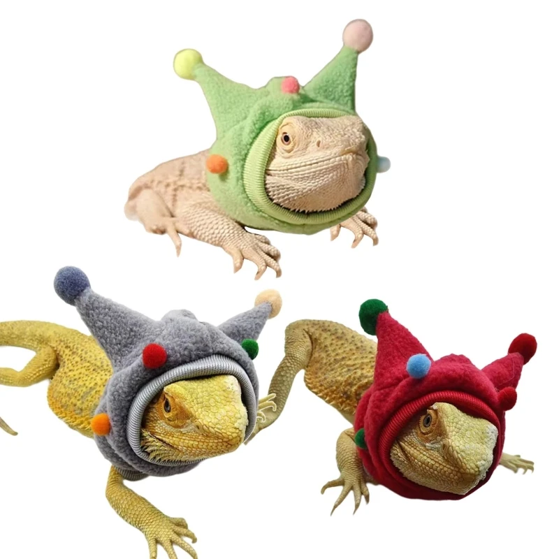 Pompoms Scarf Lizards Outfit Great for Exhibitions and Pet Stores Reptiles Hat Perfect for Indoor and Outdoor Activities