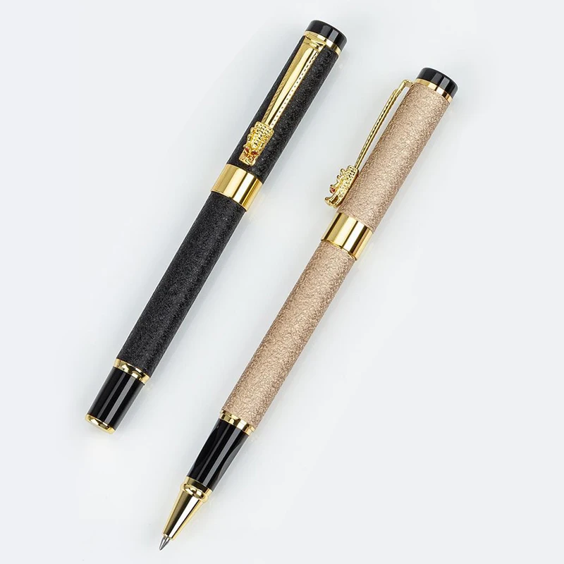 Stylo gel de gravure personnalisé, écriture de texte, papeterie, accessoires de bureau, fournitures scolaires, cadeau d'enseignant de luxe, PRMetal, noir, 2025