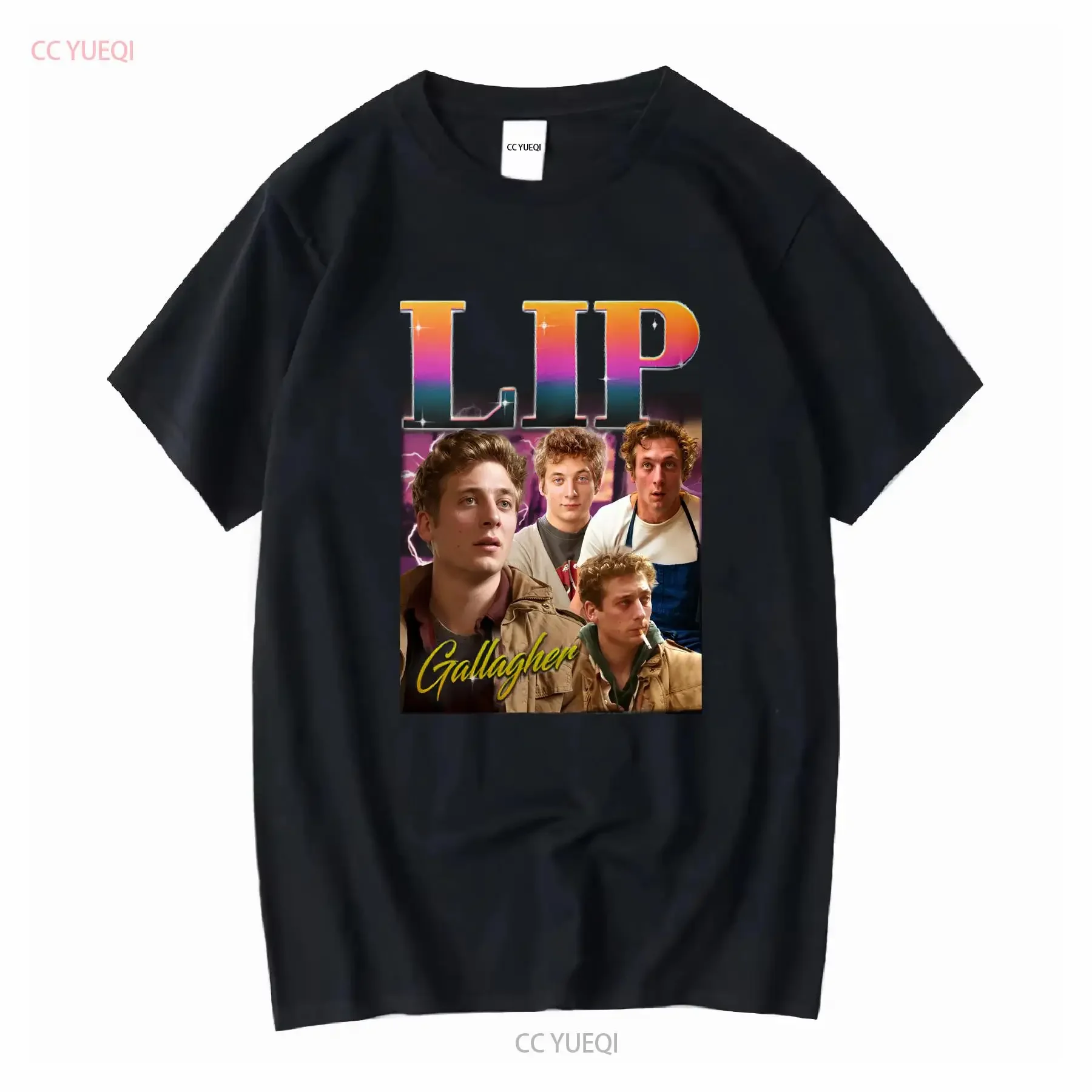 Lip Gallagher T-Shirt Jeremy Allen weißes Poster SweaT lange oder kurze Ärmel Vintage Washed Top für den Alltag Homme Soft