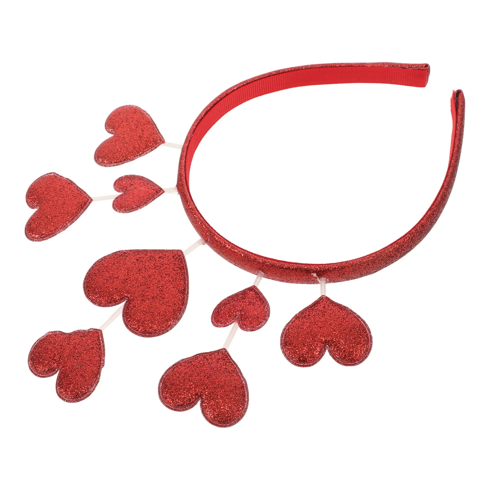 

2pcs Heart Headband Red Valentine's Day Unique Stylish Comfortable Wedding Party Bridal Accessory Cute Fun for Holiday