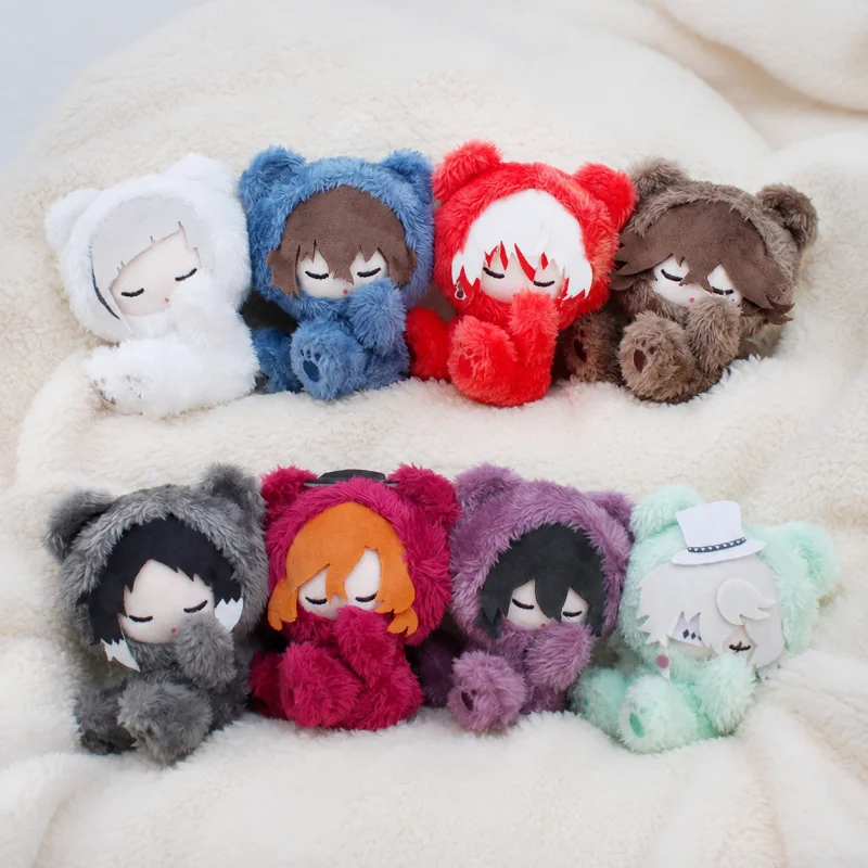 Tapioca Bungo Stray Dogs Plush Doll Cute Bear Hood Character Stuffed Toy For Anime Fans Collection Decor