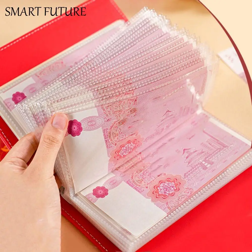 محفظة تخزين توفير المال الموثق بو الجلود النقدية المغلفات الميزانية الموثق مع قفل 50 ورقة كتيب مخطط المنظم #1