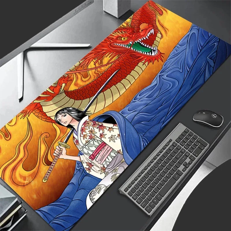 Japan Sexy Anime Girl Mouse Pad PC Purple Gamer Cabinet Mousepad Kawaii O-one P-piece Keyboard Rug XL Laptop Nico Robin Desk Mat view 4