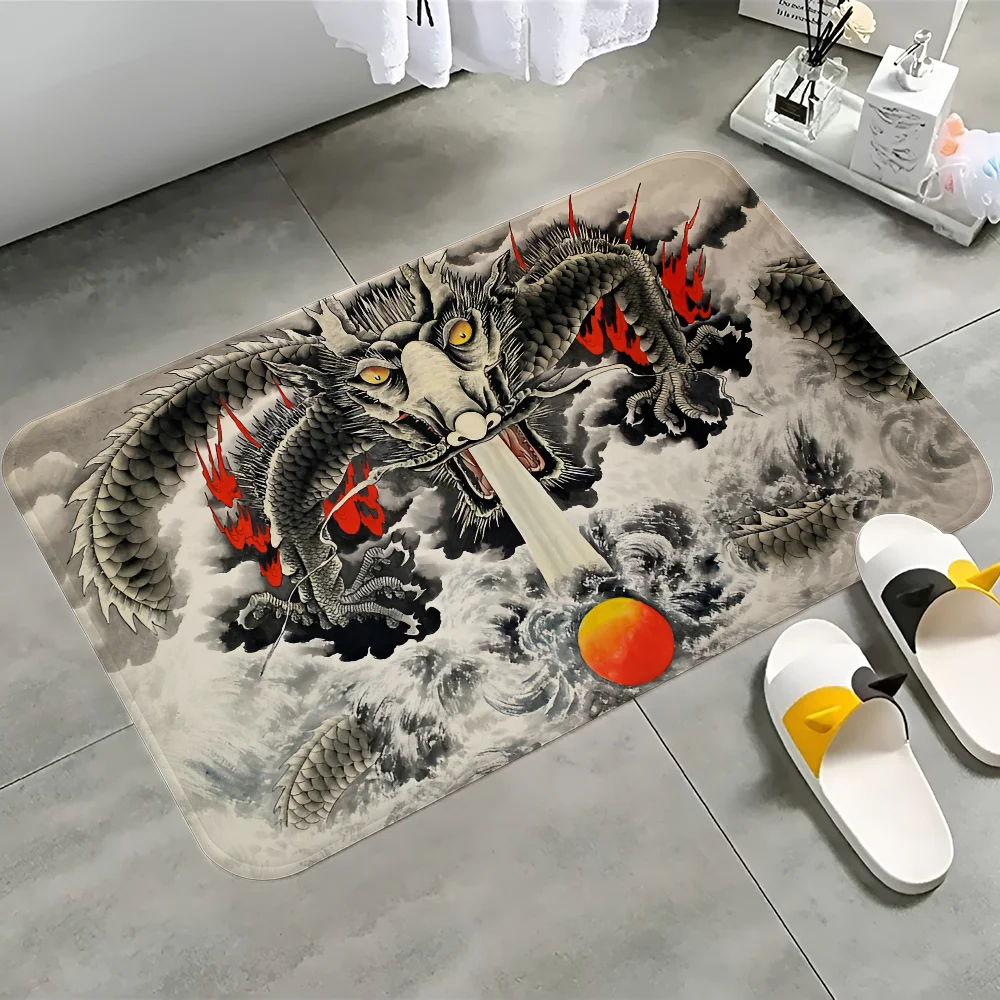 Japanese Dragon Printed Large Wall Tapestry Wall Hanging Decoration Household Decor Blanket