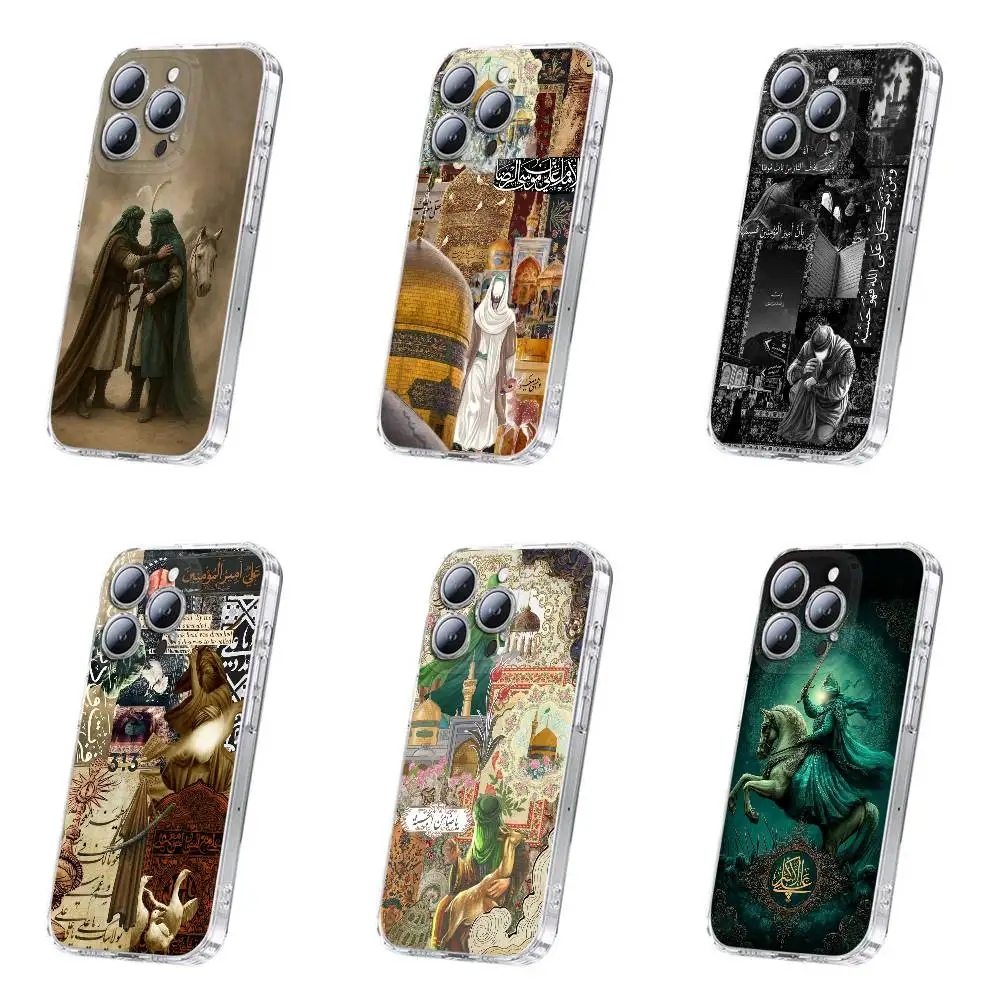 

Imam Hussain Shia Ali Phone Case For iPhone 17,16,15,14,13,12,11 Plus,Pro,Max,Plus,E,SE4,Mini Transparent Cover