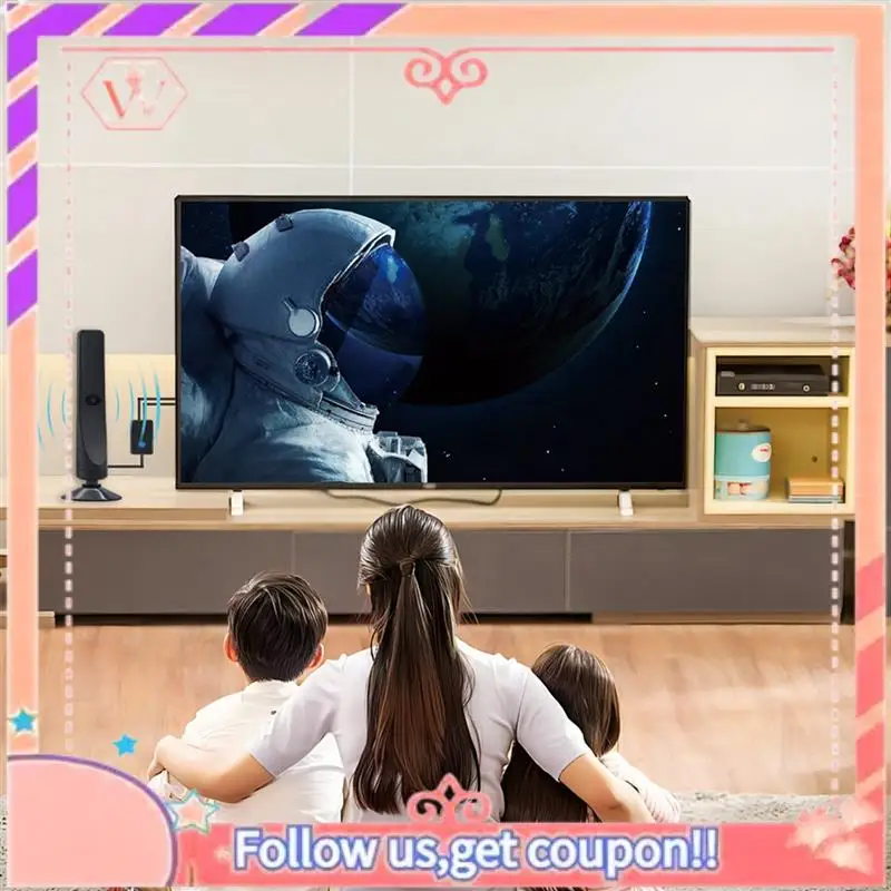 

Модернизированная ТВ-антенна 2X, комнатная цифровая антенна с высоким коэффициентом усиления, усилитель сигнала для широкого диапазона HDTV, прием, домашнее телевидение