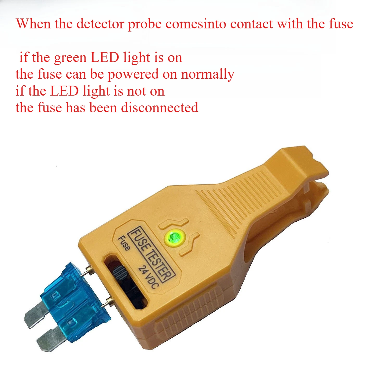 2-in-1 Fuse Tester and Puller for ATO ATC Blade Fuses  DC 12V 24V Automotive Fuse Check Tool with LED Light
