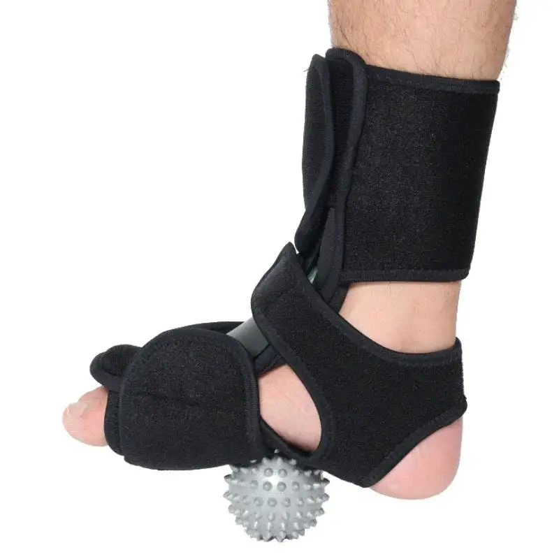 Foot Night Splint for Plantar Fasciitis Drop Foot Brace Nighttime Achilles Tendon Stretcher with Massage Ball Drop Foot Brace