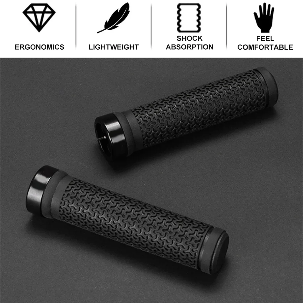 MZYRH Bicycle Handle Bar Grips Non-slip MTB Bike Soft Single-sided Locking Handlebar Cover Texture Cycling Accessory