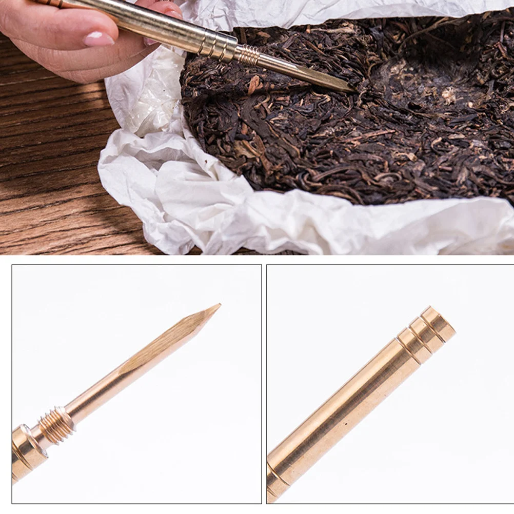 

6 in 1 Tea Making Tool Kit Chinese Kung Fu Tea Set Bamboo Shape Design for Gong Fu Ceremony Copper Cylinder Accessories