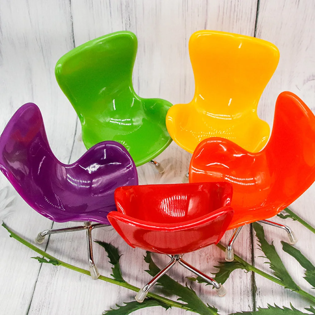 

1pcs Mini Computer Chair For Diy Miniature Plastic Desktop Ornament Simulation Furniture Mini House Decor Accessory