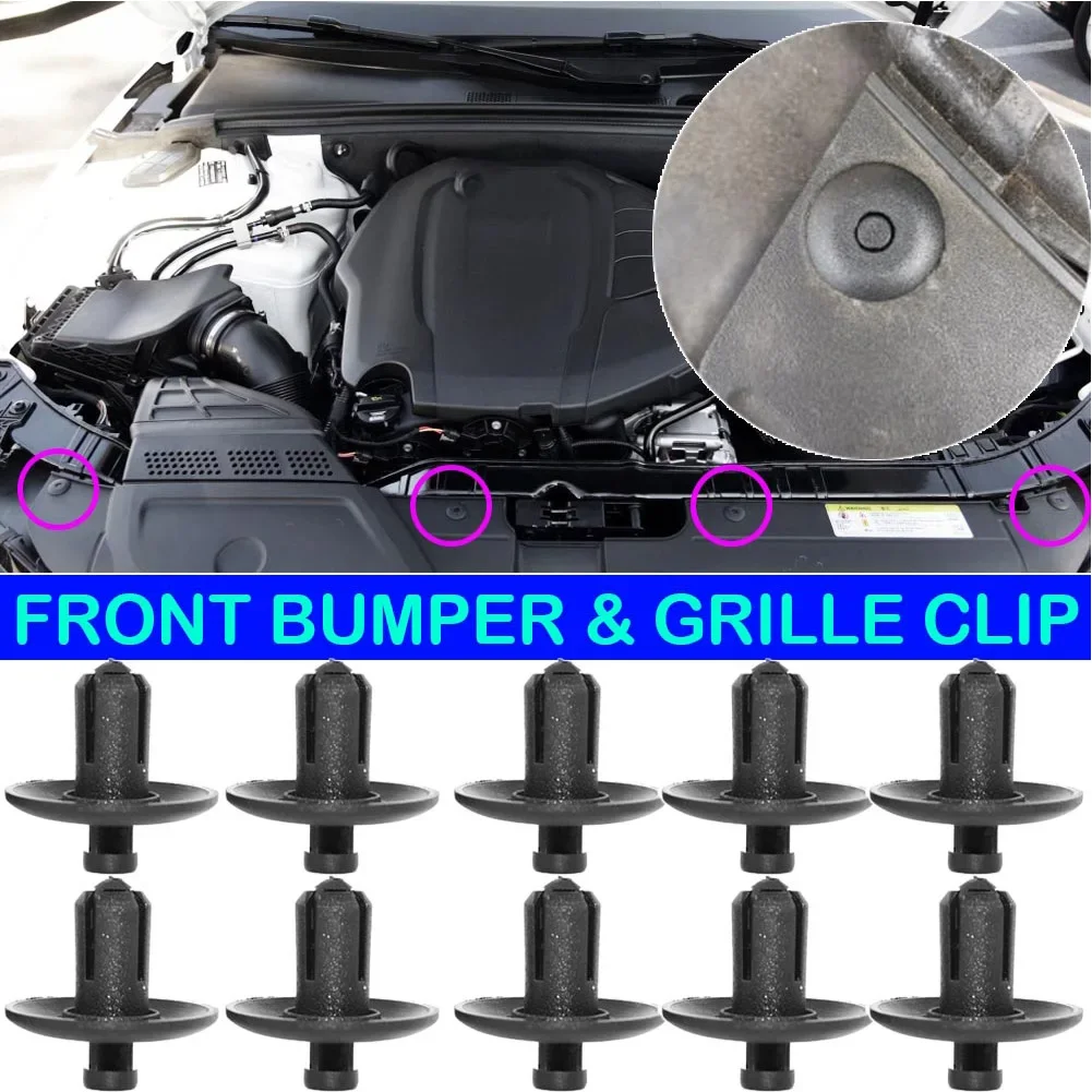 

30x For -Audi Q3 Q5 Q7 A4/A5/A8 S8TT Water Tank Guard Plate Front Leaf Plate Buckle 4D0807300 Bumper Fender Car Accessorries