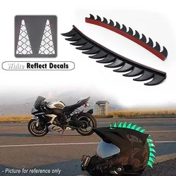 Mohawk Biker Helmet Mohawks Spikes  Rubber Dirt Biker Motocross Motorcycle Helmet Mohawk Sticker（ 5 Color Reflective ）