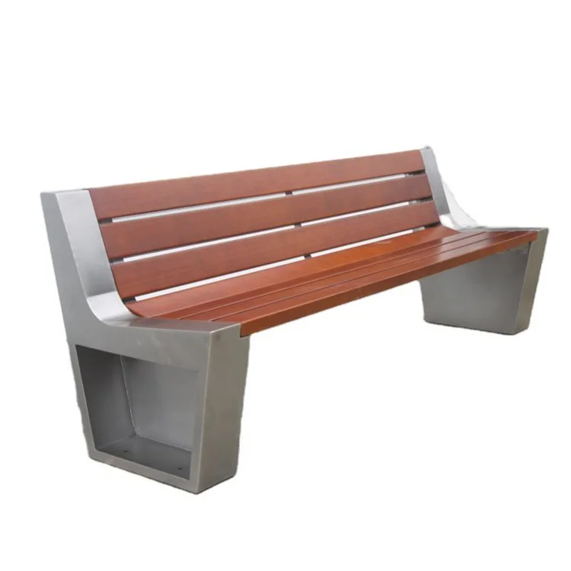 Outdoor furniture wooden bench seat outside park reclaimed wood seating bench public garden patio chair benches