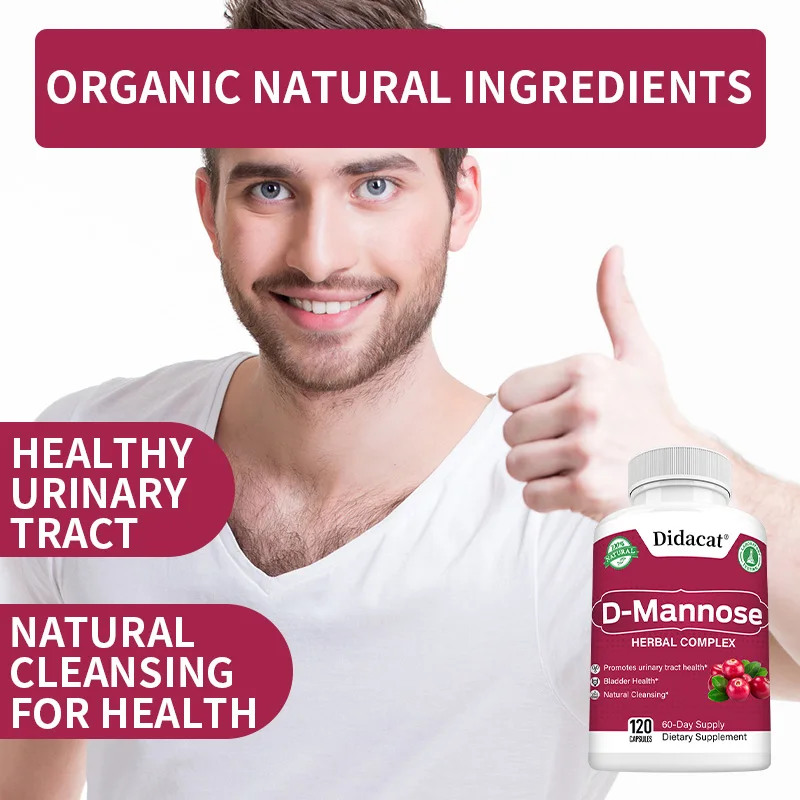 

D-Mannose - with Cranberry, Supports Bladder Health in Men and Women, Helping To Clean, Flush and Protect The Urethra