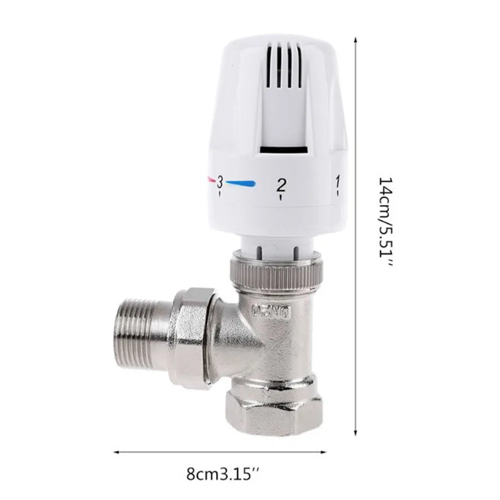 

Thermostatic Radiator Valve Multiple Settings Precise Special Valve White Silver DN20/DN15 Energy Efficient Copper