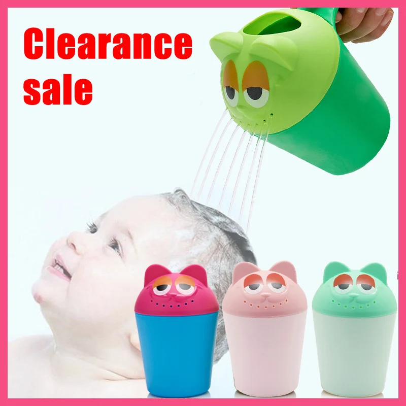 Baby Bathing Cup–Multi-Use Shampoo & Water Scoop for Newborns Kids Plastic Shower Bailer Bath Wash Tool Clearance Sale