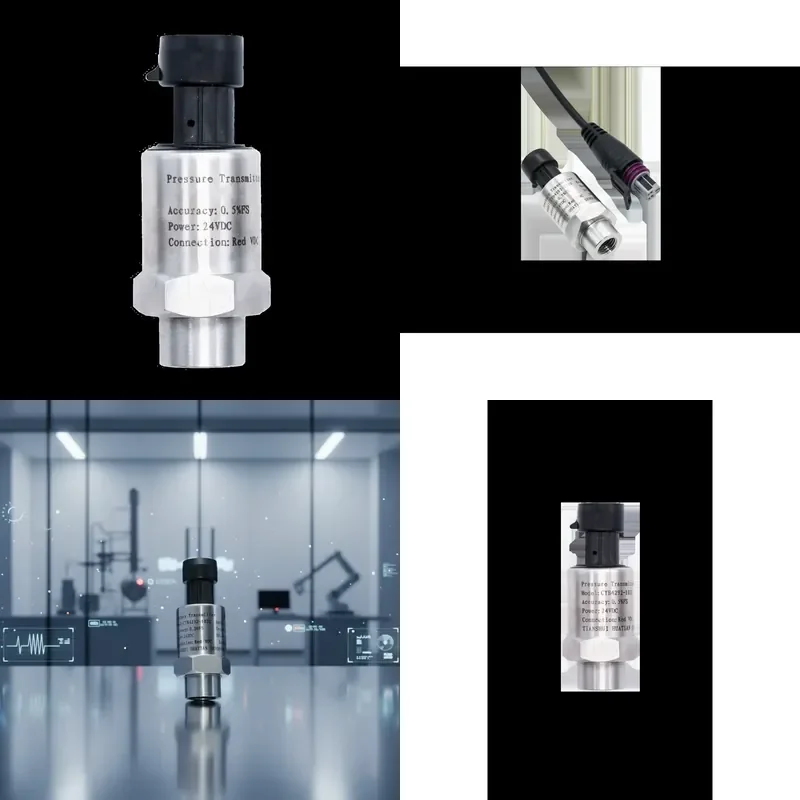 I2C 4-20mA 0.5-4.5V Oil Water Pressure Sensor with IP65 Protection and 316L Stainless Steel for Air/ 10-60bar Range