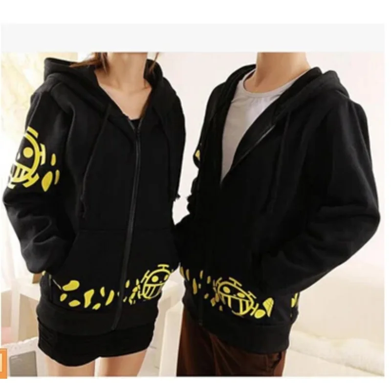 

Лидер продаж, одежда для косплея японского аниме, цельный костюм для косплея Trafalgar Law, черная толстовка с капюшоном Trafalgar Law, куртки, пальто