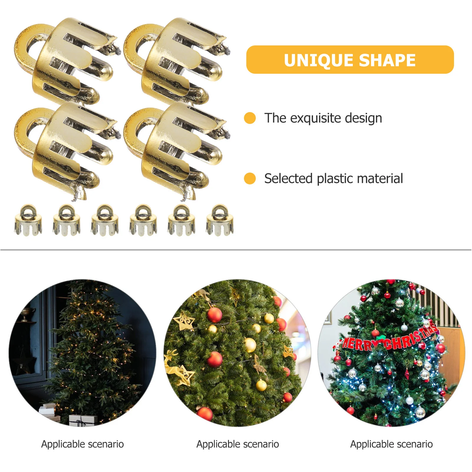

10 Pcs Decorative Ball Accessories Hanging Christmas Decorations Pendant Caps Ornament