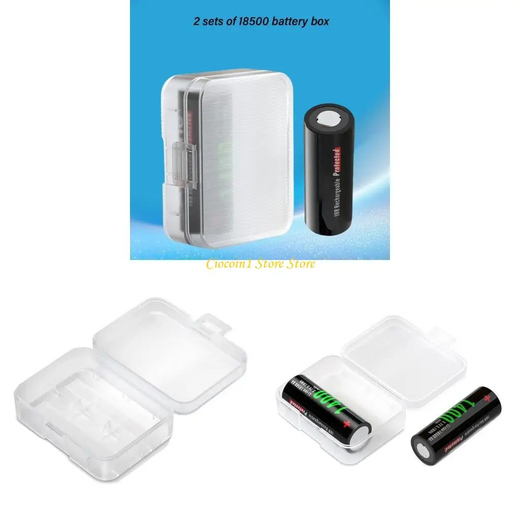 

A3PC Durability18500 Battery Case,Portable Hard Plastic Holder Dust &Moisture Proof Storage Box for 18500 Battery Outdoor Use