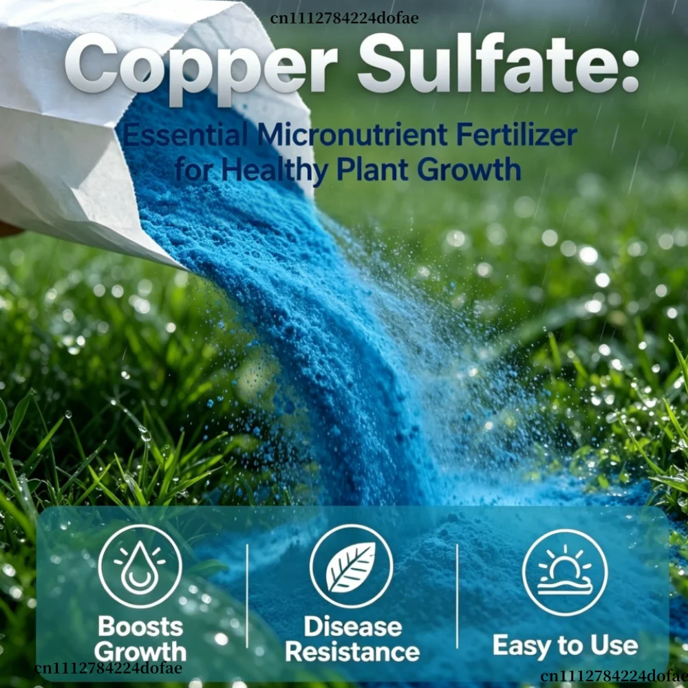 CuSO4·5H20 Sulfato de Cobre de Grado Industrial para Tratamiento de Agua, Purificación de Piscinas, Desinfección, Control de Algas en Estanques de Peces
