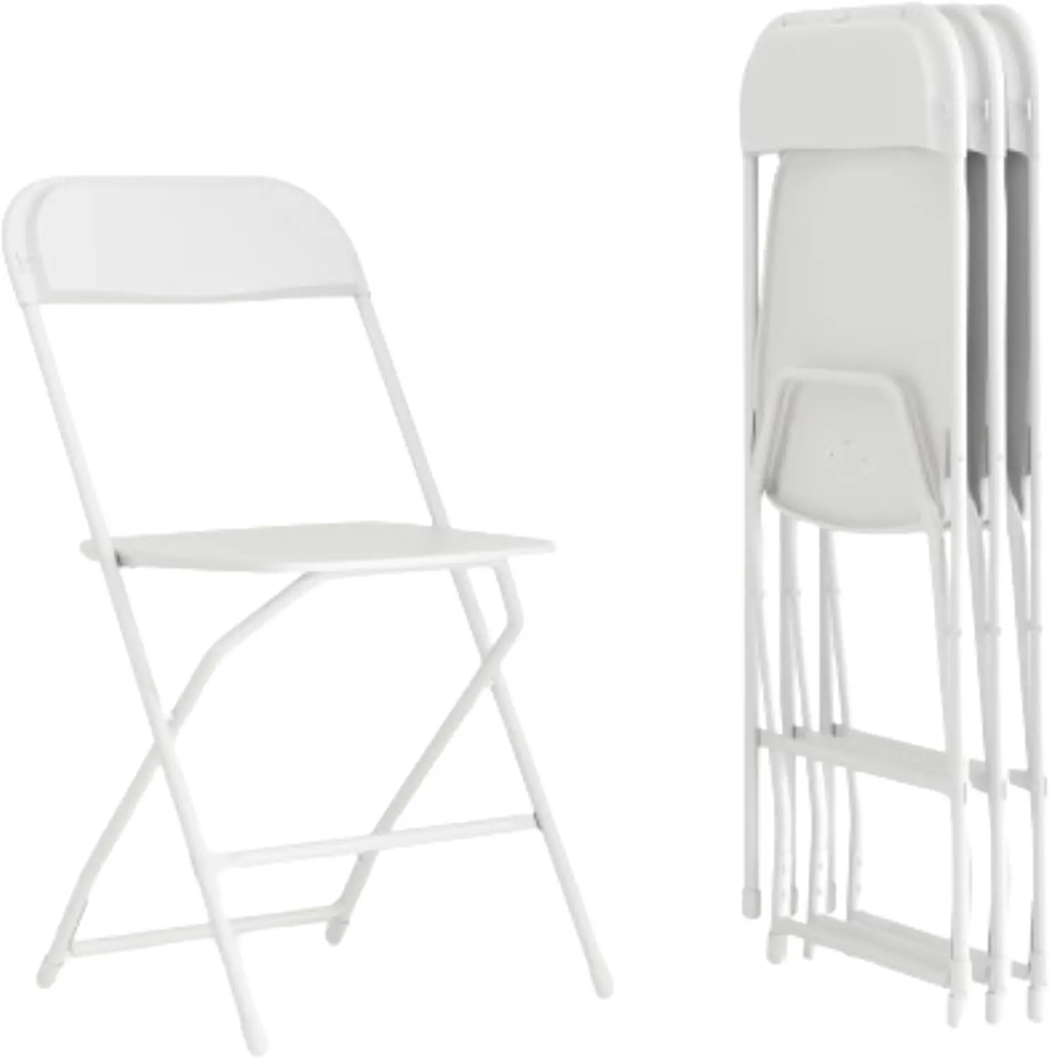 

Series Plastic Folding Chair - White - 4 Pack 650LB Weight Capacity Comfortable Event Chair-Lightweight Folding Chair