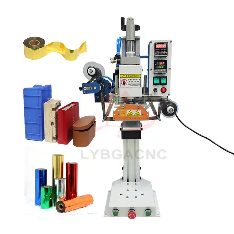 

Pneumatic Hot Foil Stamping Machine for PVC Card Book Leather Paper Wood Custom Logo Embossing Automatic Bronzing Machine