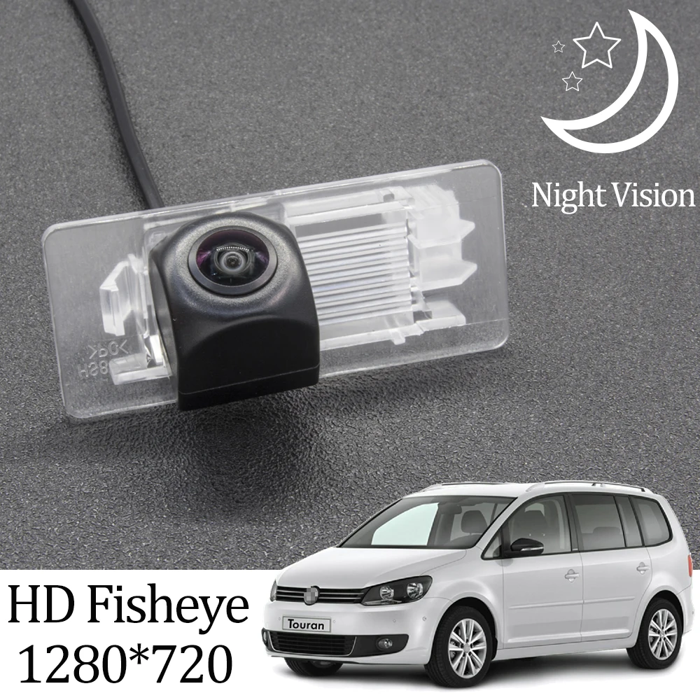 Owtosin HD 1280*720 Fisheye Rear View Camera For Volkswagen VW TOURAN 2003-2015 Car Reverse Parking Accessories