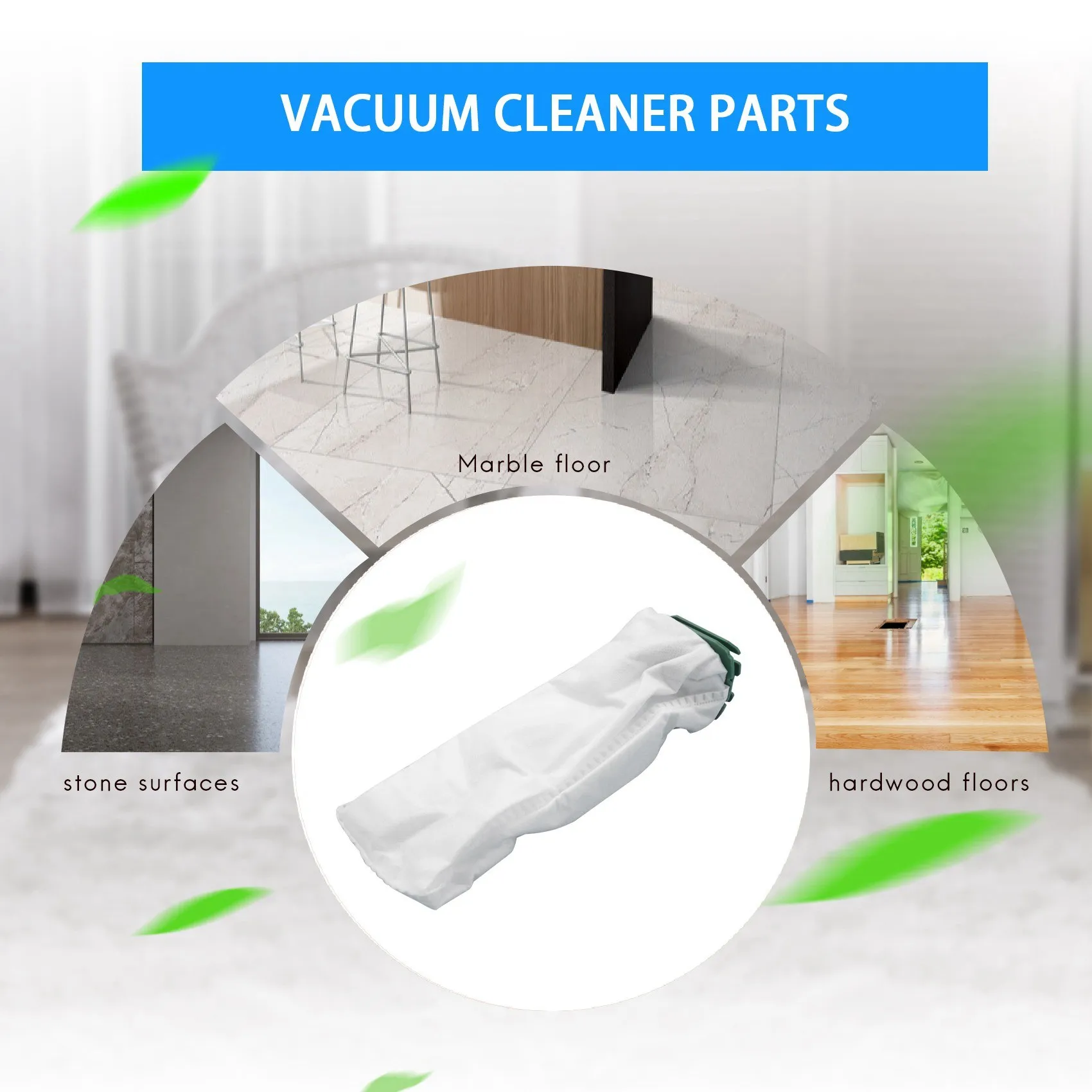 

AWAH 6 сменных мешков для пылесоса Vorwerk, 2 HEPA-фильтра для Kobold VB100
