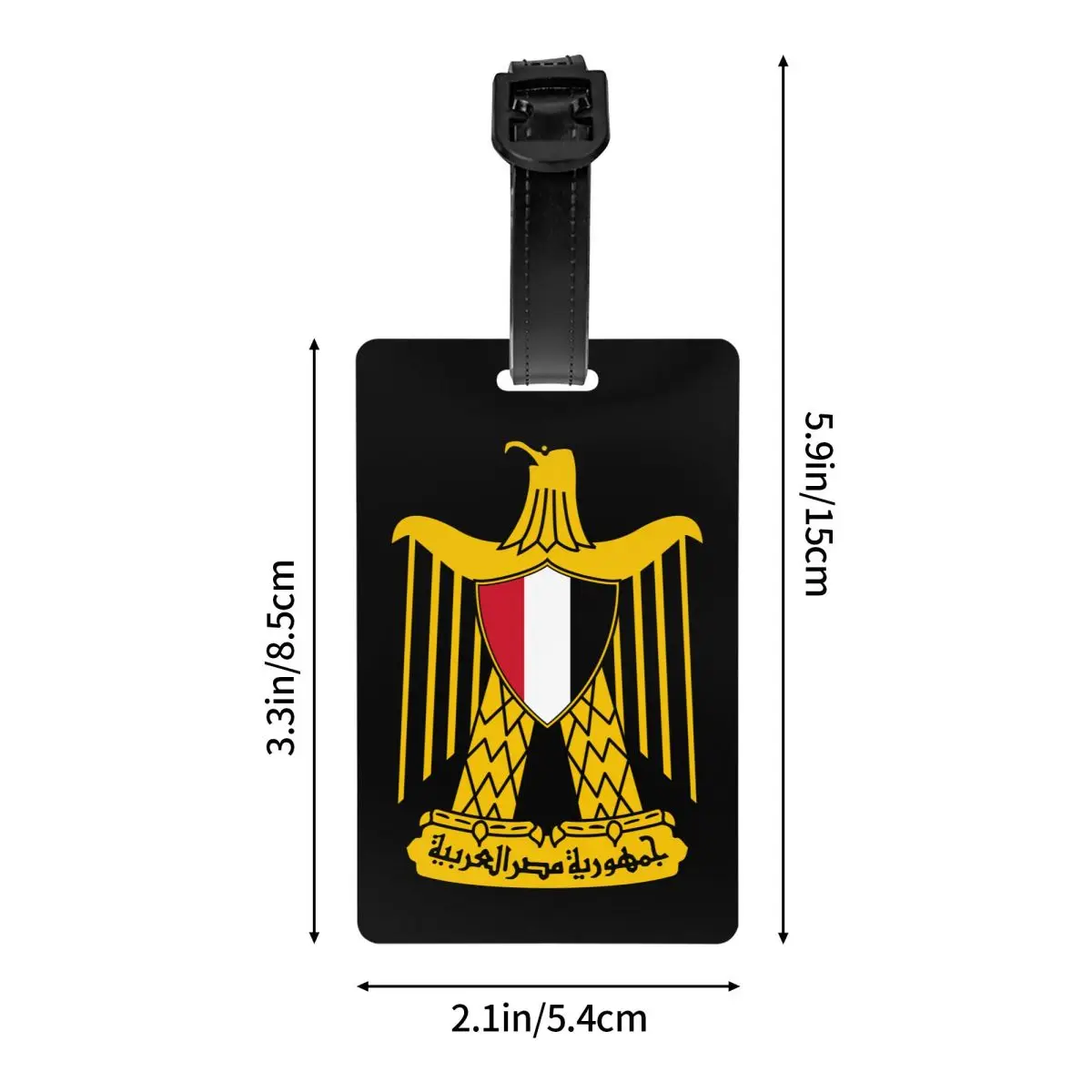 Custom Coat Of Arms Of Egypt Luggage Tags for Suitcases Fashion Egyptian Flag Baggage Tags Privacy Cover ID Label